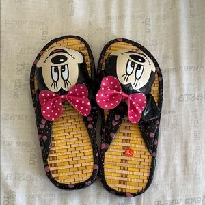 Summer Cool Style Kids Cartoon Character Slippers with Pink Bow New